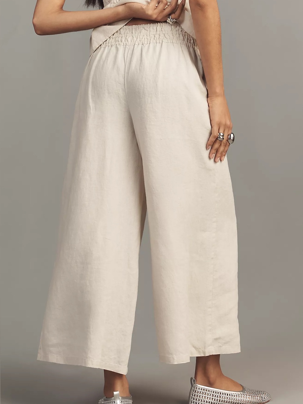 Anthropologie Somerset Linen Pull-On Pants NEW